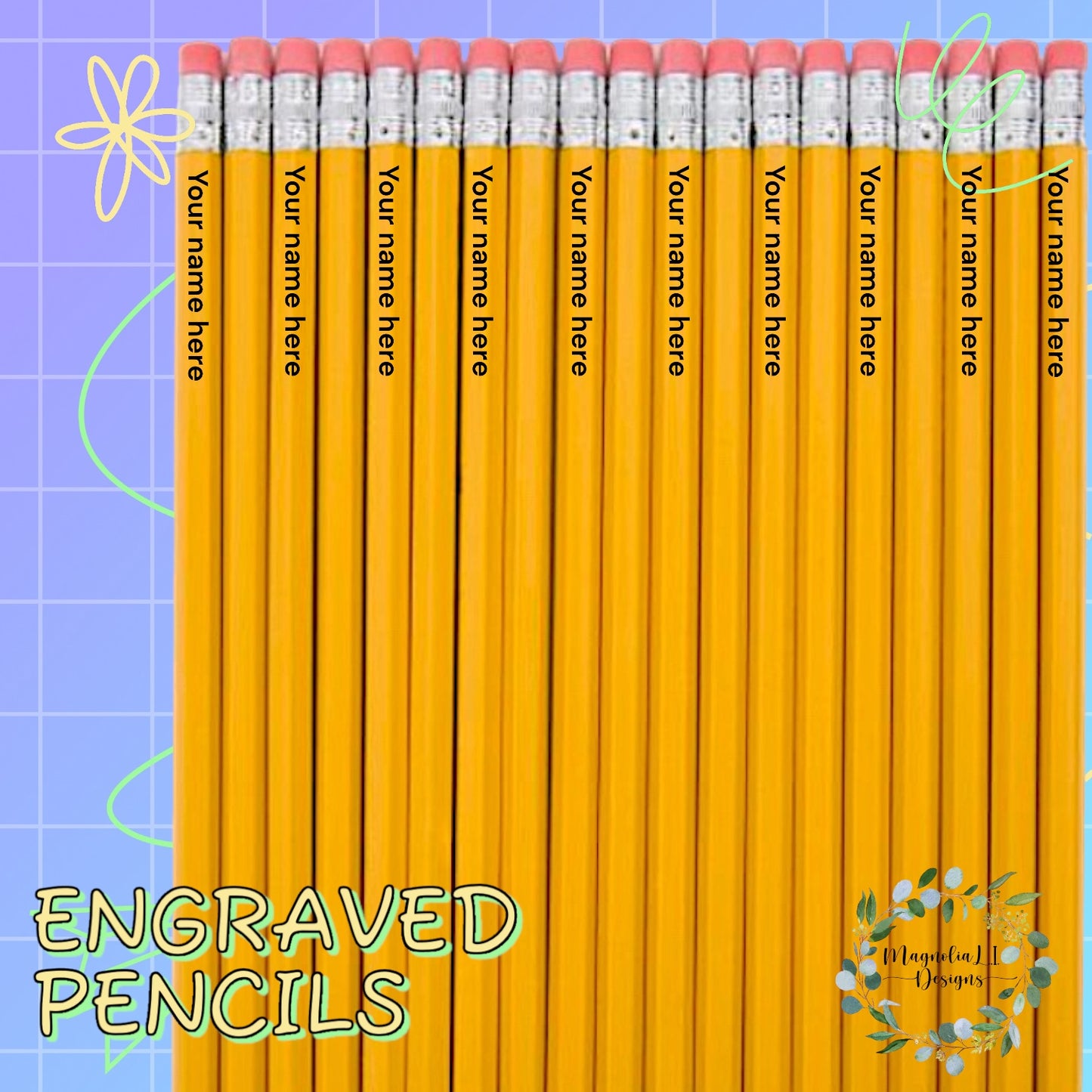 Personalized Engraved Name #2 Pencils