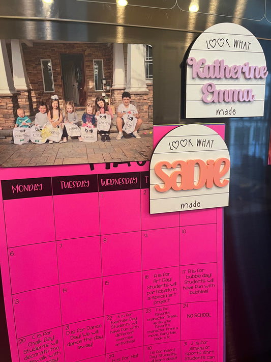 Childβs Artwork Refrigerator Magnet