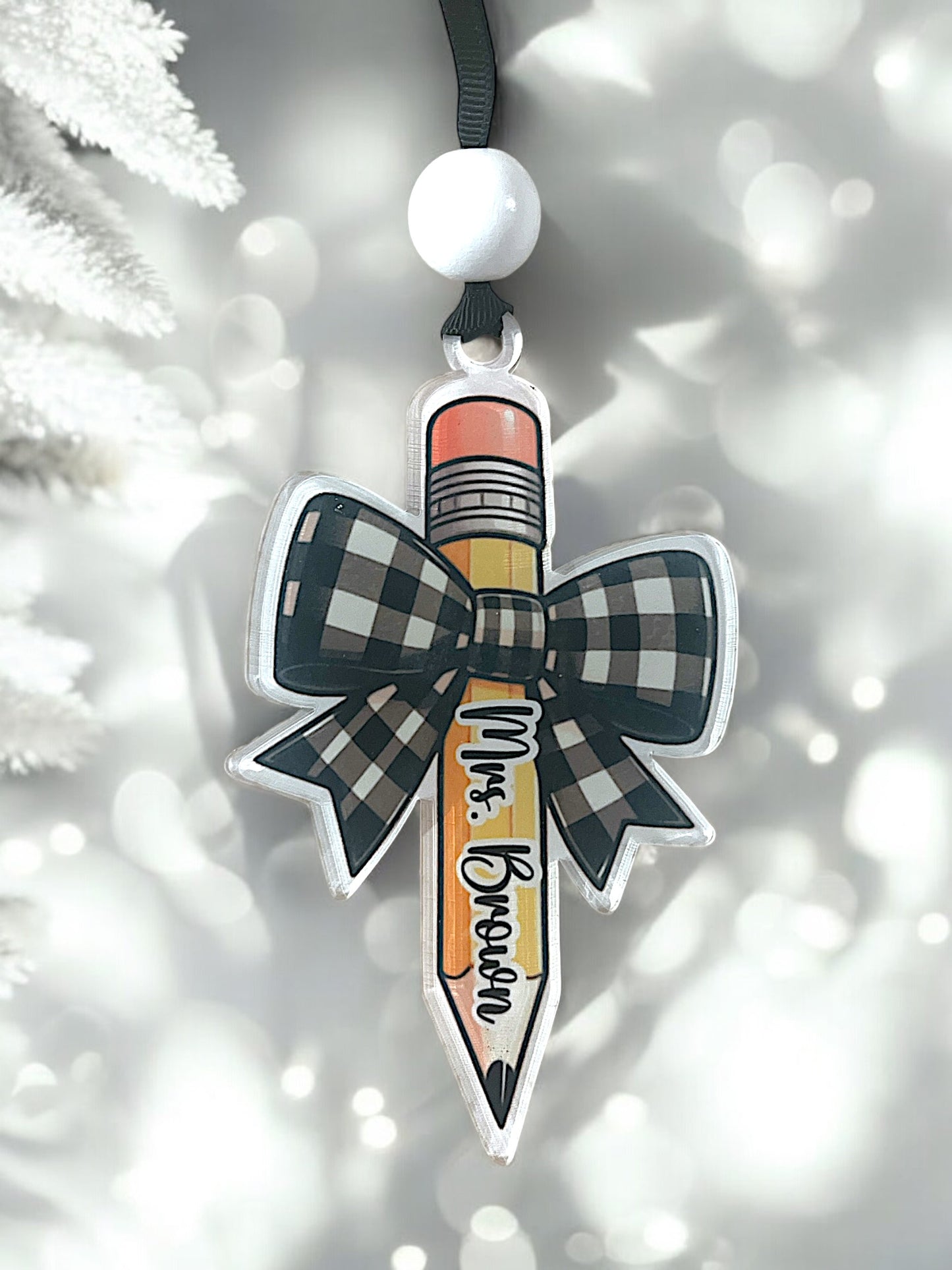 Personalized Teacher Pencil Ornament