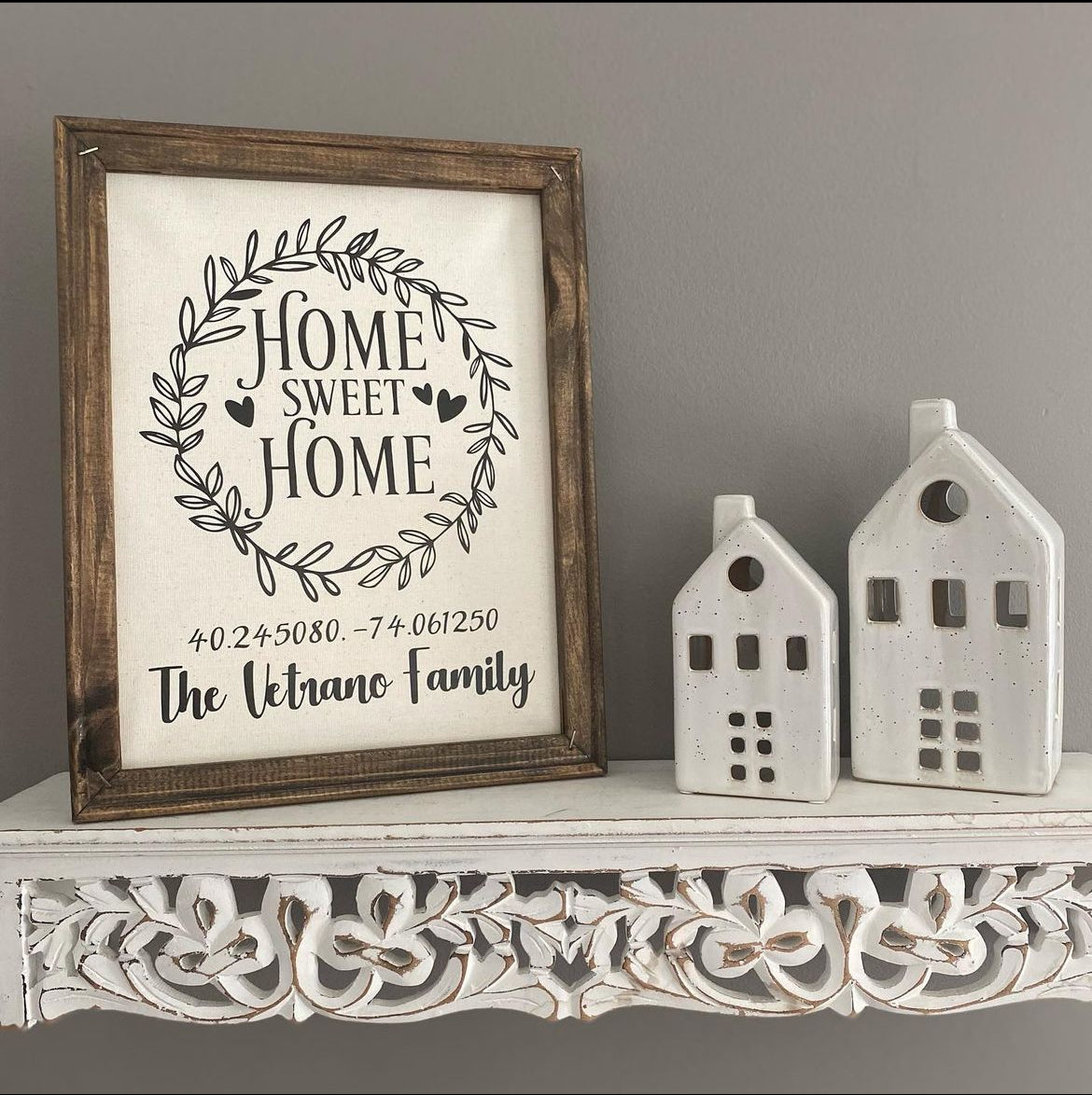 Home Sweet Home Framed Canvas