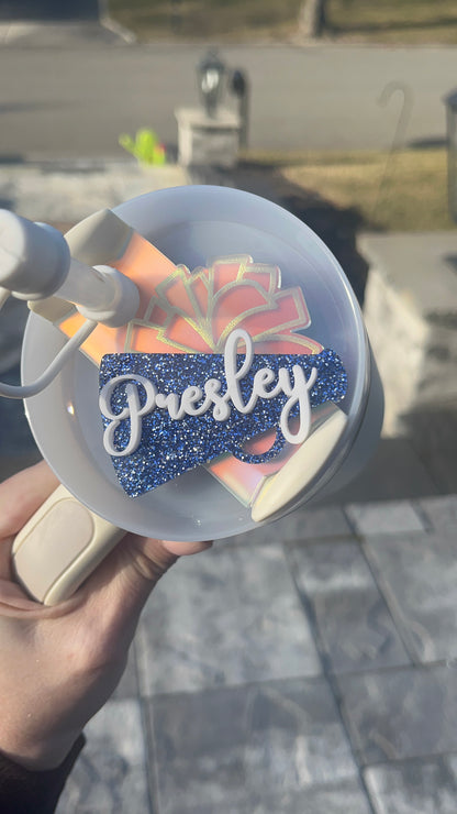 Acrylic Cheer Stanley Topper 🏈