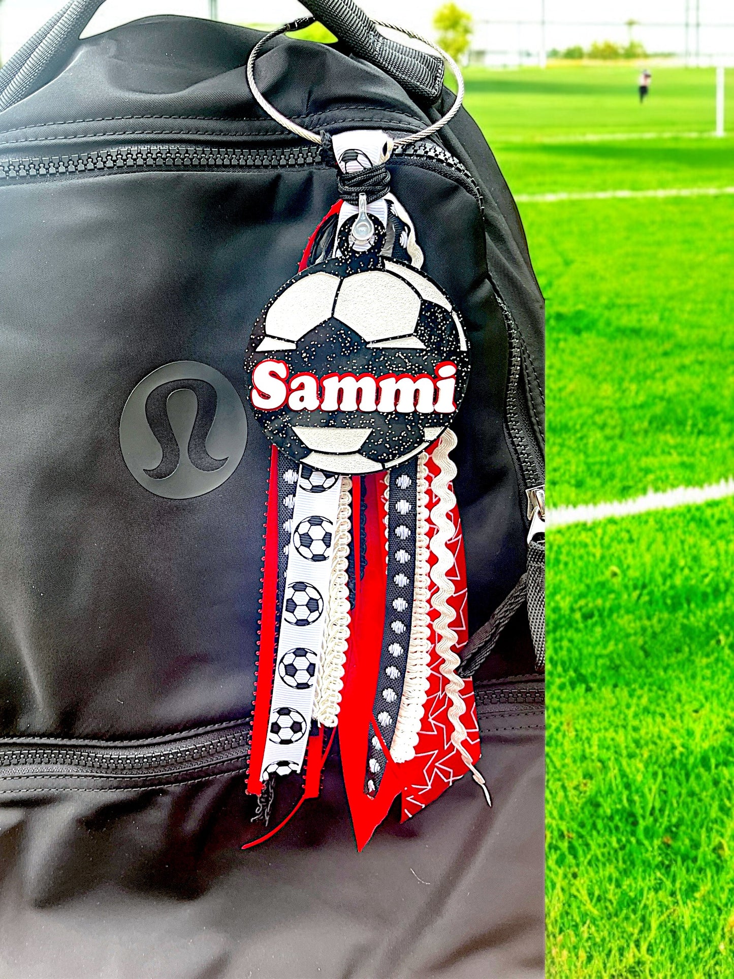 Bag Accessory Keychain with Ribbon