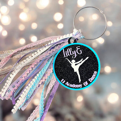 Bag Accessory Keychain with Ribbon