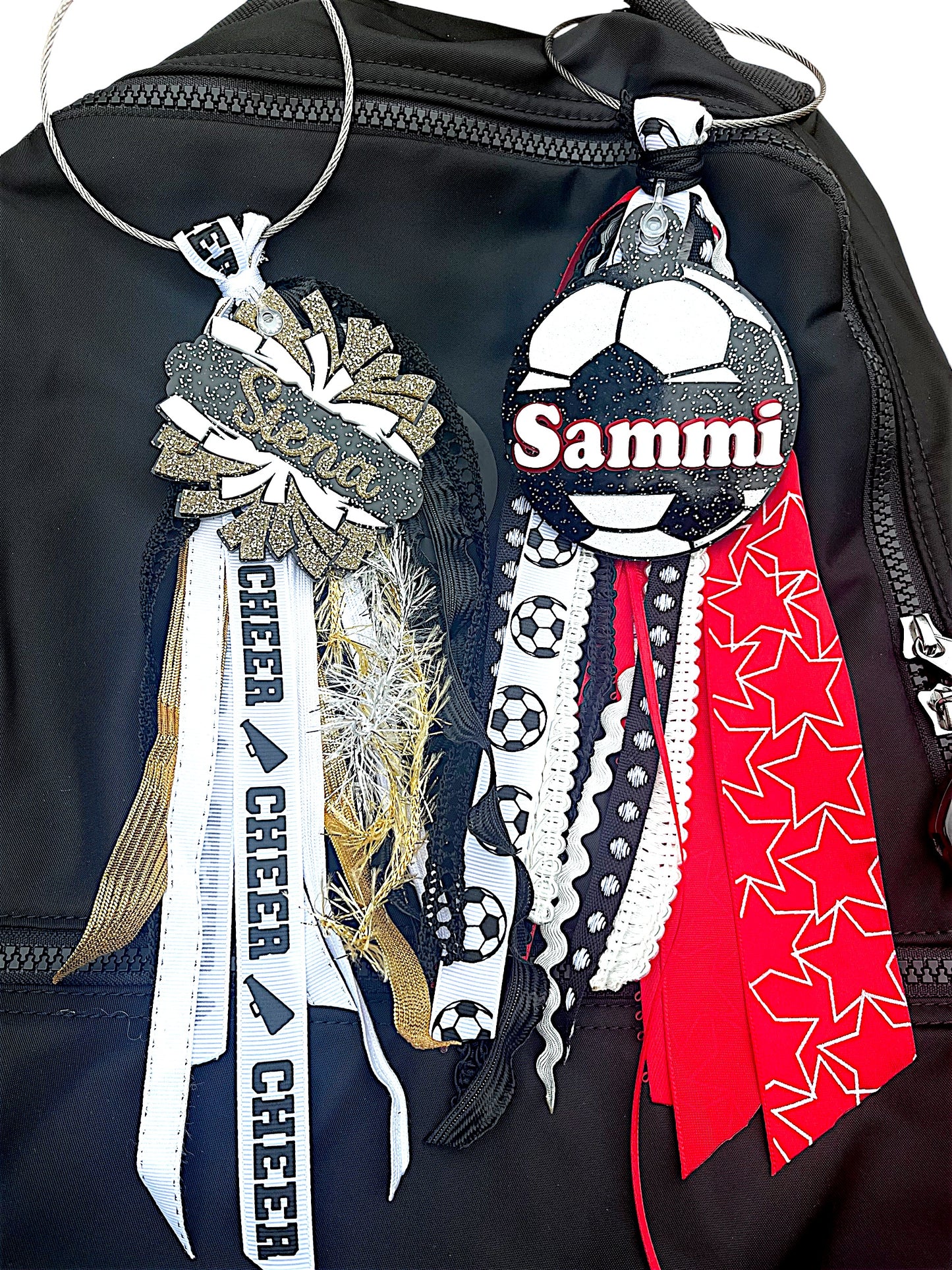 Bag Accessory Keychain with Ribbon