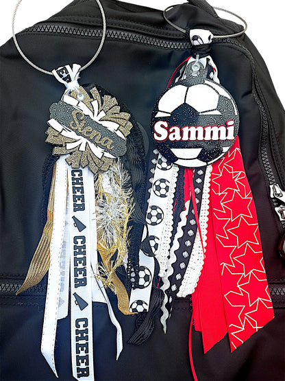 Bag Accessory Keychain with Ribbon