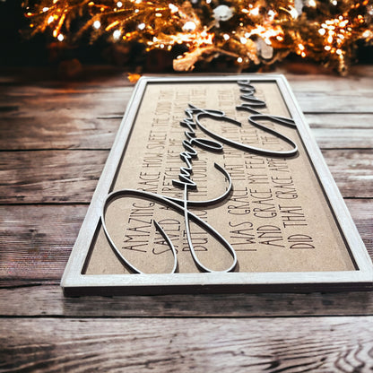 🎄 10x6 Two Layered Christmas Sign