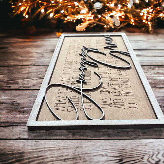 🎄 10x6 Two Layered Christmas Sign