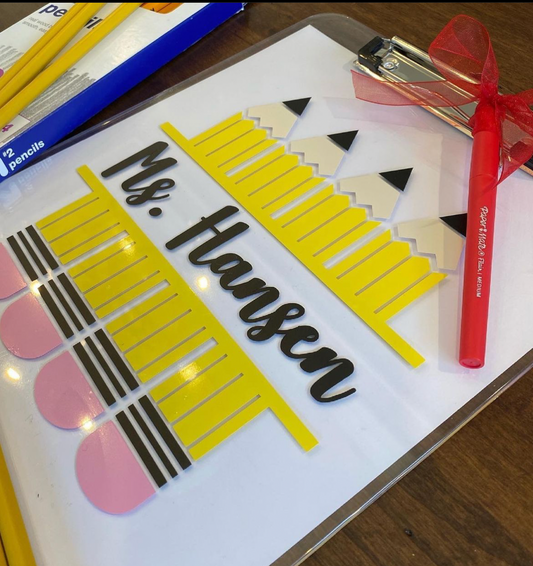 Personalized Acrylic Clipboard